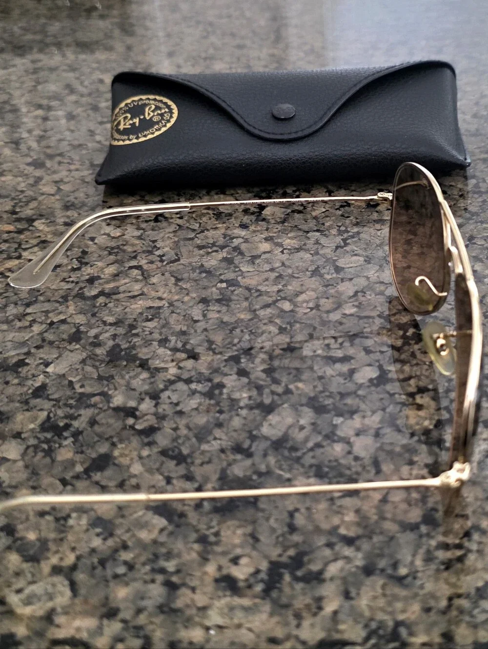 Ray-Ban Aviator Large RB3025 Gold Light Brown Gradient Lenses Unisex Sunglasses